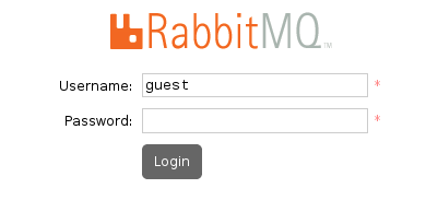 RabbitMQ Management Login Screen